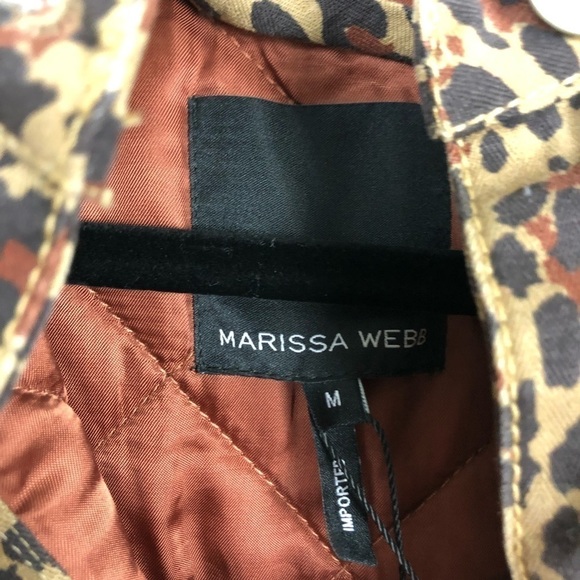 Marissa Webb Ellery Leopard Print Cotton Denim Anorak Belted Jacket Brown Tan - Picture 6 of 9